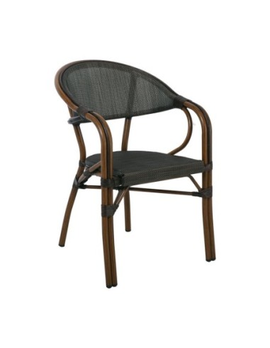 VEGERA Armchair Alu Walnut-Textilene...