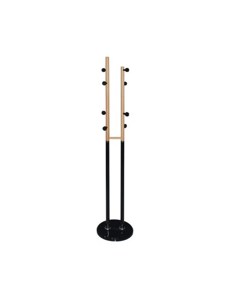NORDIC DUO Hanger - Coat Stand Steel Black-Natural