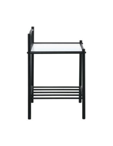 RADO Side Table Black Metal-Glass 5mm