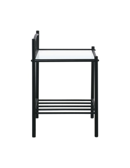 RADO Side Table Black Metal-Glass 5mm