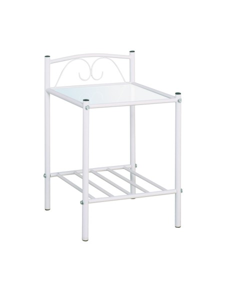 RADO Side Table White Metal-Glass 5mm