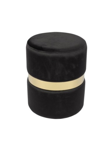 TOMMY Stool Gold-Fabric Black Velure