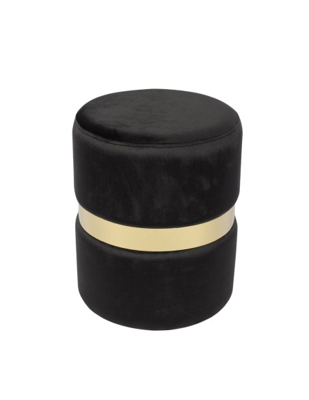TOMMY Stool Gold-Fabric Black Velure