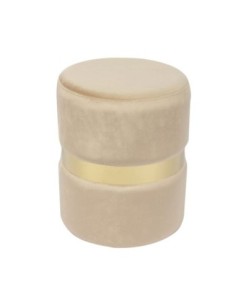 TOMMY Stool Gold/Fabric Beige Velure