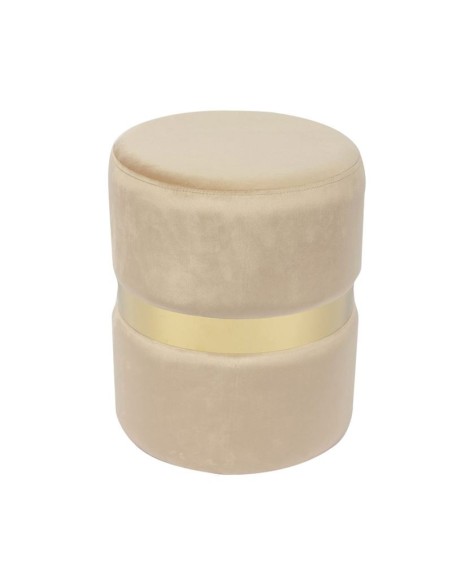 TOMMY Stool Gold-Fabric Beige Velure