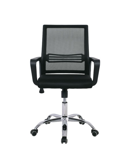 BF2110 Office Armchair Chromed Base-Mesh Black