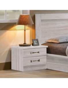 LIFE Bedside 48x40x39 White Wash 2-Drawers