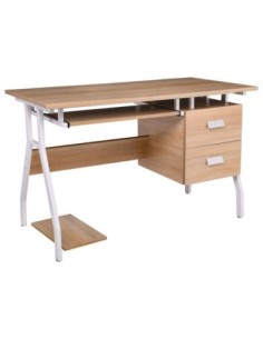 UNIT PC Metal Desk 120x60 White/Sonoma