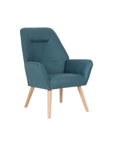 NATTALY Armchair Blue Nabuk Fabric K-D