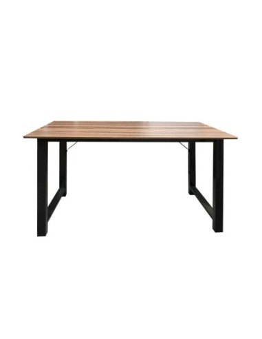 PC Metal Desk 100x60x73cm Black-Walnut