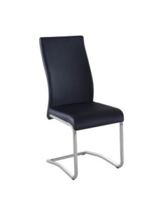 BENSON Chair Chromed Frame, Pvc Black