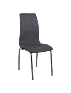 MELVA Chair Metal Chrome/Pu Grey