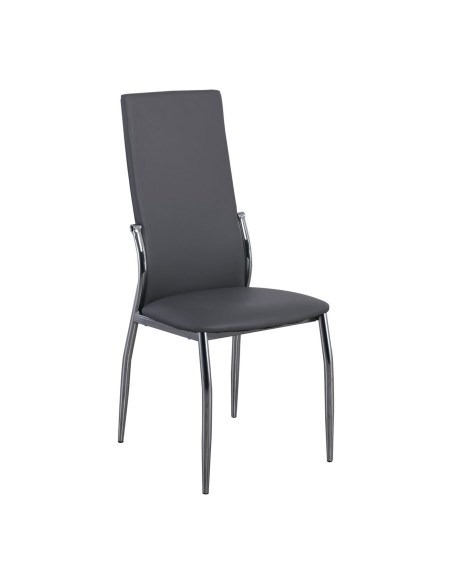 FRESH Chair K-D Chromed Frame-Grey Pu