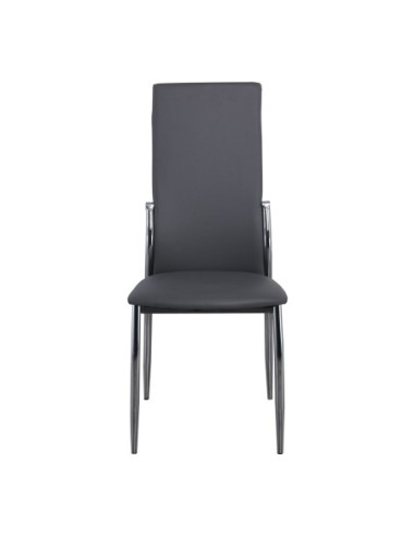 FRESH Chair K-D Chromed Frame-Grey Pu