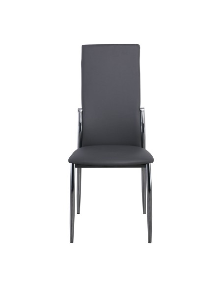 FRESH Chair K-D Chromed Frame-Grey Pu