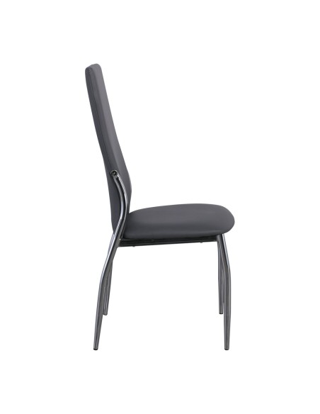 FRESH Chair K-D Chromed Frame-Grey Pu