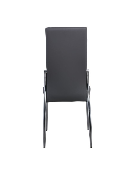 FRESH Chair K-D Chromed Frame-Grey Pu