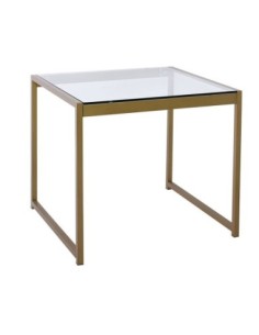 TOLEDO Coffee Table 60x60 Metal Gold Paint/Glass