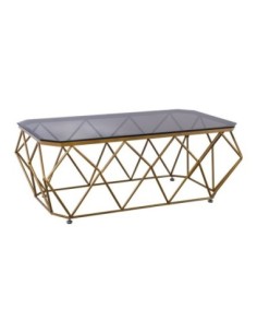 ACTON Coffee Table 121x61 Metal Gold/Glass Tea Color