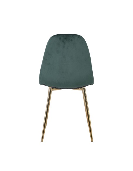 CELINA Καρέκλα Χρώμιο Χρυσό, Ύφασμα Velure, Απόχρωση Forest Green