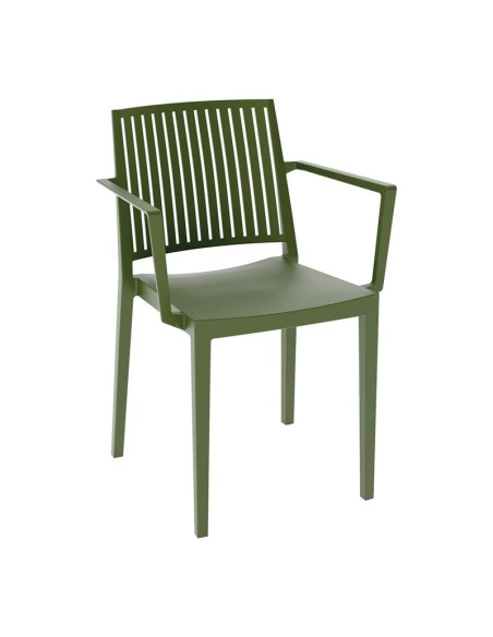 CARMEN Stackable Armchair PP-UV Olive Green