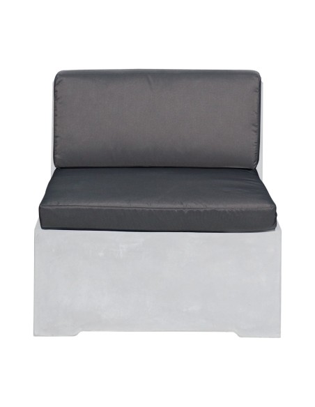 CONCRETE Set Μαξιλάρια Καρέκλας, Γκρι Ύφασμα Water Repellent - 2 Tεμάχια