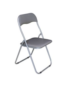 LINDA Folding Chair Grey Pvc (Grey Paint)