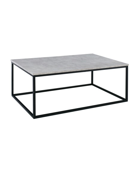 TEXAS Coffee Table 115x75x45cm Mdf Marble (Black Paint)