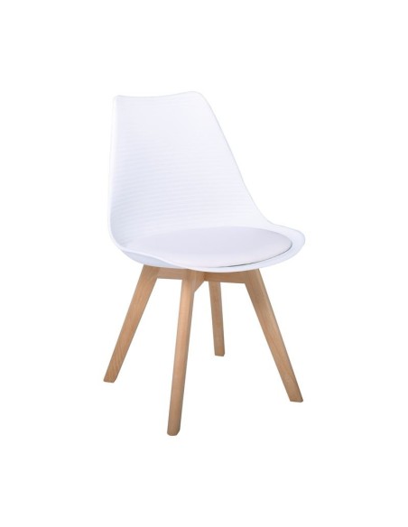 MARTIN STRIPE Chair PP White (assembled cushion)