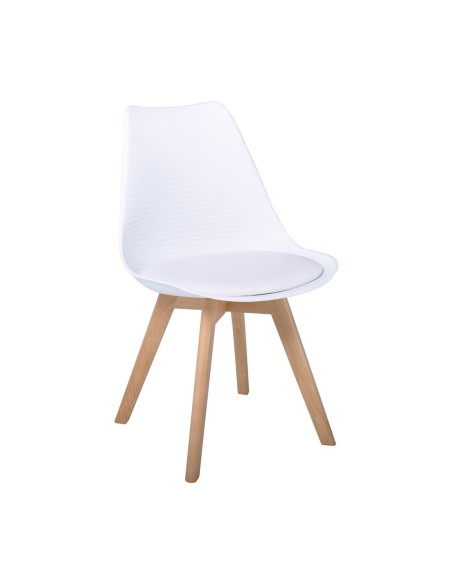 MARTIN STRIPE Chair PP White (assembled cushion)