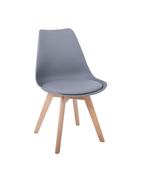 MARTIN STRIPE Chair PP Grey (assembled cushion)