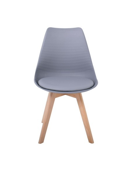 MARTIN STRIPE Chair PP Grey (assembled cushion)