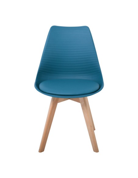 MARTIN STRIPE Chair PP Petrol (assembled cushion)