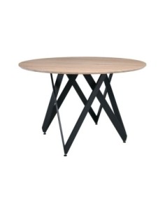 ROD Table Φ120cm Steel Black/Sonoma