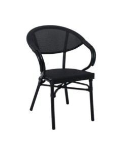 COSTA Armchair Alu Black-Textilene Black