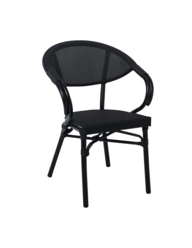 COSTA Armchair Alu Black-Textilene Black