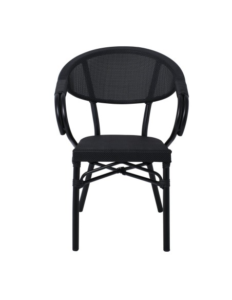 COSTA Armchair Alu Black-Textilene Black
