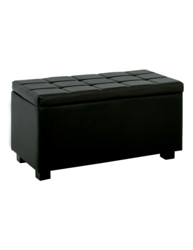 DENISE Storage Ottoman Pu Black 88x43x45