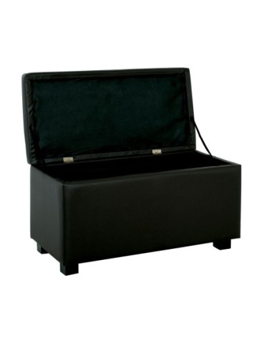 DENISE Storage Ottoman Pu Black 88x43x45