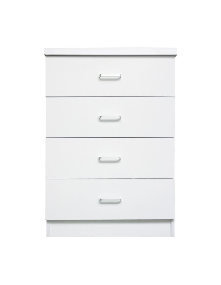 DRAWER Συρταριέρα με 4 Συρτάρια, Απόχρωση Άσπρο