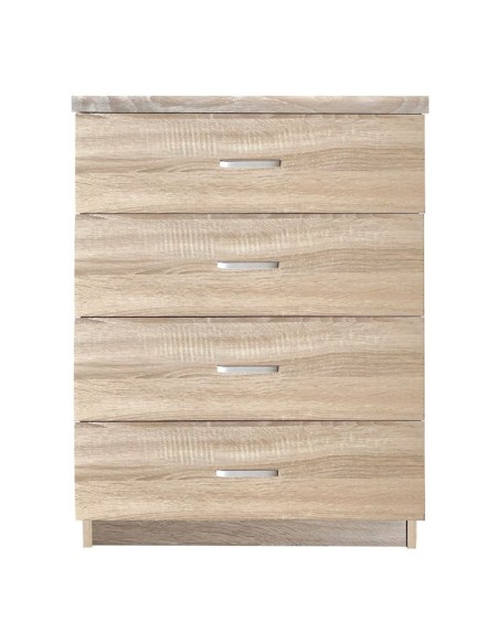 DRAWER Συρταριέρα με 4 Συρτάρια, Απόχρωση Sonoma