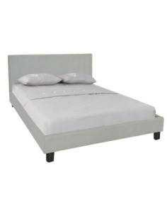 WILTON Κρεβάτι Διπλό για Στρώμα 140x190cm, Ύφασμα Απόχρωση Grey Stone