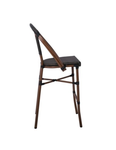 COSTA Σκαμπό BAR με Πλάτη, Αλουμίνιο...