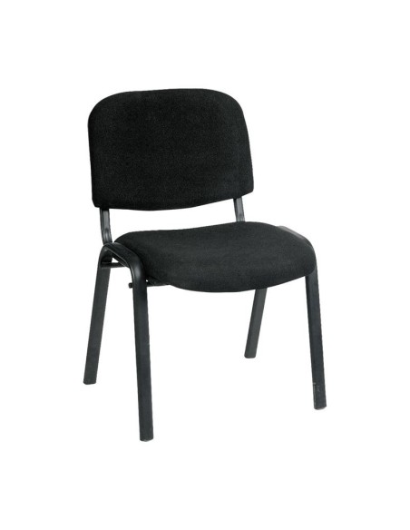 SIGMA Stacking Chair Black Frame-Black Fabric