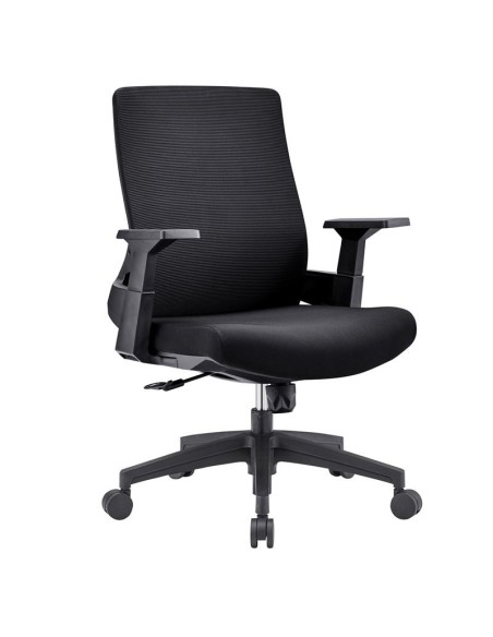 BF8950 Πολυθρόνα Γραφείου Mesh Μαύρο, Ύφασμα Μαύρο