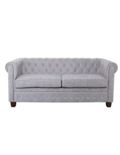 CHESTERFIELD-W  2-Seater Sofa Fabric Antique Grey