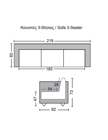 CHESTERFIELD Newport 3-Seater Sofa Fabric Antique Brown