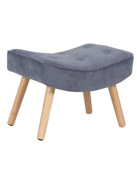 ALMA Stool Natural - Velure Light Blue (K-D)