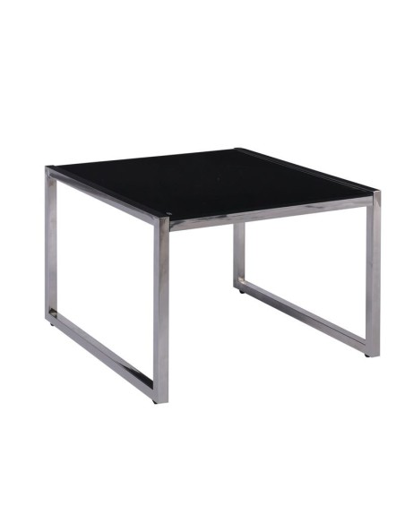 ACTION Coffee Table 60x60cm Inox-Black Glass