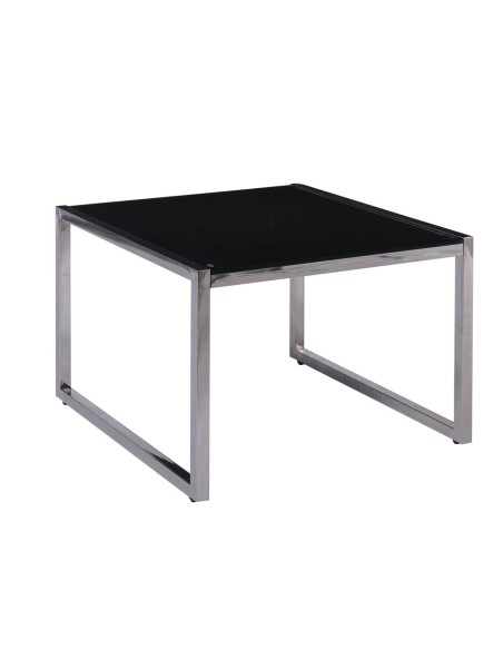 ACTION Coffee Table 60x60cm Inox-Black Glass